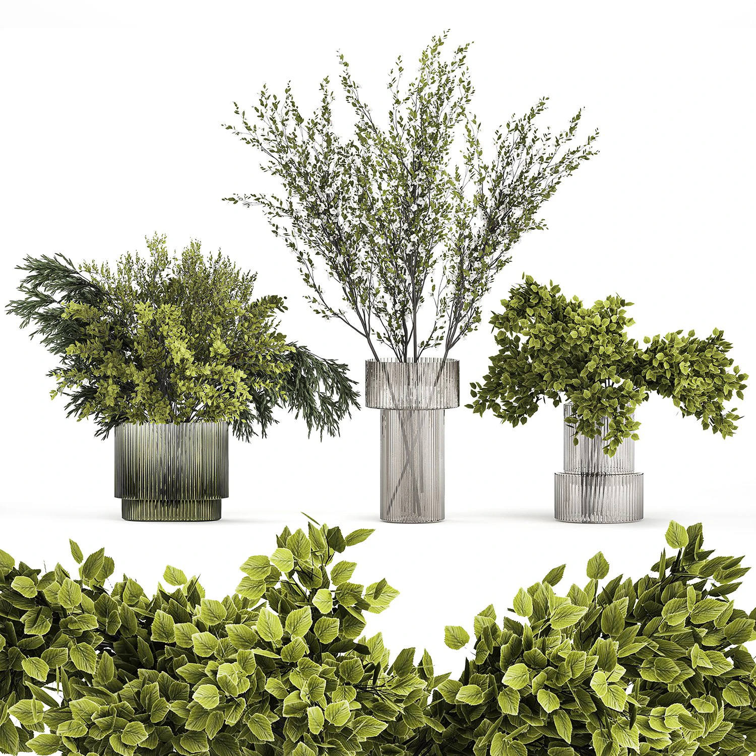 Bouquet of cherry blossom branches greenery sakura vase 352 3D Model .c4d .max .obj .3ds .fbx .stl .blend 