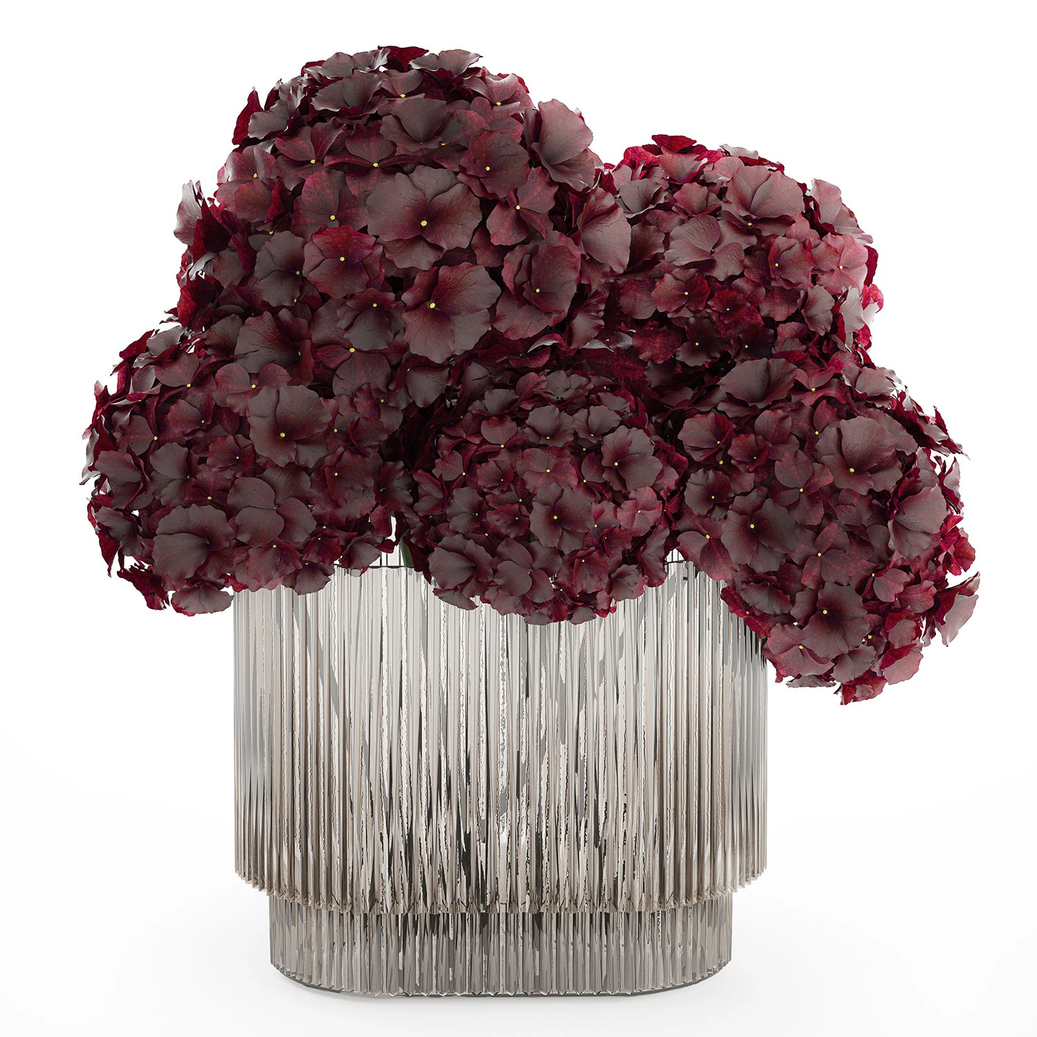 Small minimalist flower bouquet hydrangea vase 358 3D Model .c4d .max .obj .3ds .fbx .stl .blend