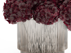 Small minimalist flower bouquet hydrangea vase 358 3D 模型