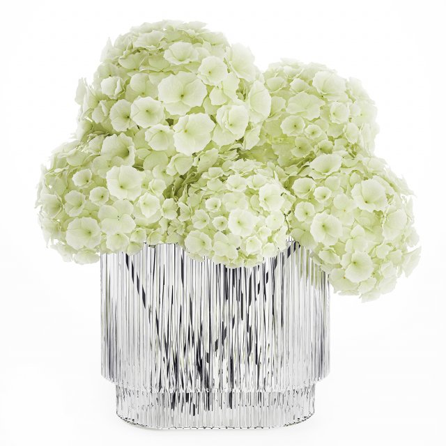 Small minimalist flower bouquet hydrangea vase 359 Modelo 3D .c4d .max .obj .3ds .fbx .stl .blend 