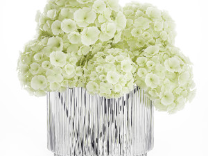 Small minimalist flower bouquet hydrangea vase 359 3D Model