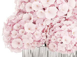 Small bouquet of pink flowers hydrangea modern vase 360 Modello 3D