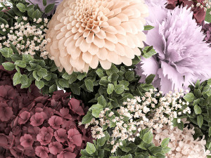 Small Bouquet Of Flowers Hydrangea Lilac Dahlia 371 3Dモデル