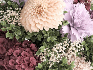 Small Bouquet Of Flowers Hydrangea Lilac Dahlia 371 3D Model