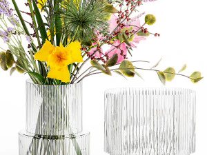 Bouquet of flowers thistle branches iris lavender barberry 376 3D Model