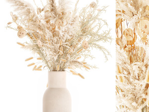 Collection of flower bouquets and vase set of 41 pieces 3D Модель