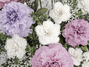 Realistic bouquet in a vase hydrangea lilac peony 382 3D 모델