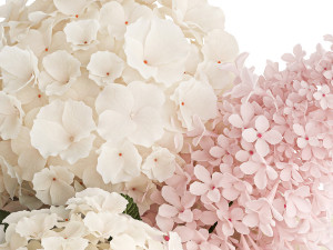 Bouquet of branches in a glass vase hydrangea lilac 388 Model 3D