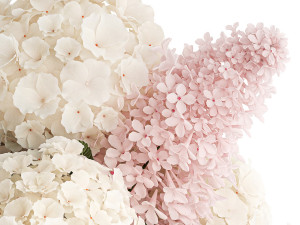 Bouquet of branches in a glass vase hydrangea lilac 388 Model 3D