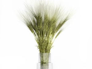 Bouquet of wildflowers from green ears of wheat 397 Modelo 3D