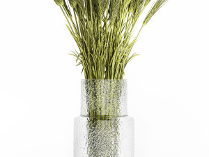 Bouquet of wildflowers from green ears of wheat 397 Modelo 3D
