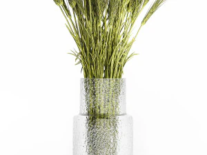 Bouquet of wildflowers from green ears of wheat 397 3D Model