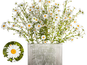 Small bouquet of wildflowers daisies chamomile 411 3D Model