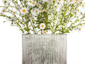 Small bouquet of wildflowers daisies chamomile 411 Modello 3D