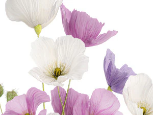 Small bouquet of wildflowers in a vase with poppy 418 3D Model