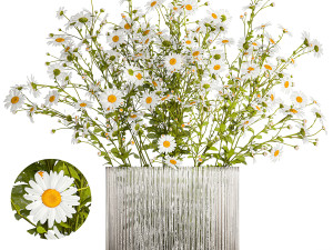 Collection of flower bouquets and vase set of 45 pieces 3D Model