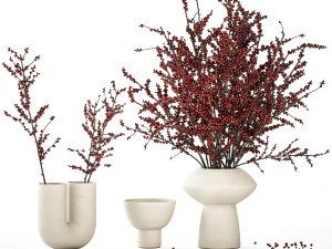 花の花束と花瓶のコレクション 45 個セット 3Dモデル
