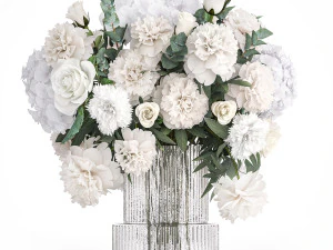 花の花束と花瓶のコレクション 45 個セット 3Dモデル