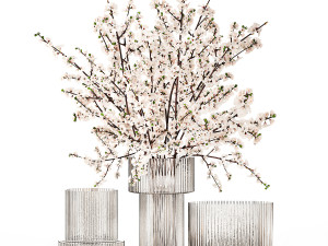 Collection of flower bouquets and vase set of 36 pieces 3Dモデル