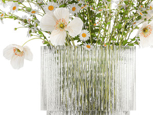 Bouquet of white wildflowers Poppy daisy in a vase 432 Modelo 3D