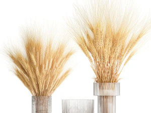 꽃다발 컬렉션 및 꽃병 50개 세트 3D 모델