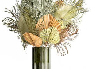 꽃다발 컬렉션 및 꽃병 50개 세트 3D 모델