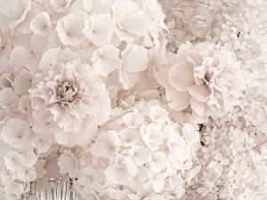 Bouquet of white flowers lilac peony hydrangea in vase 433 3D Model