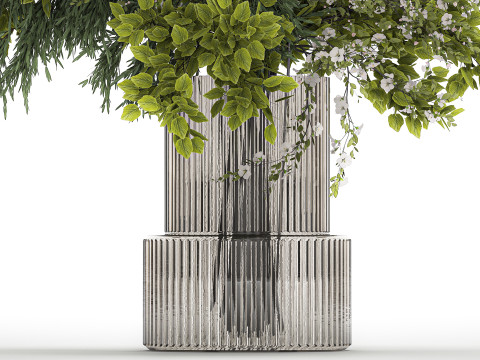 Bouquet Of Green Branches From The Garden Modello 3D