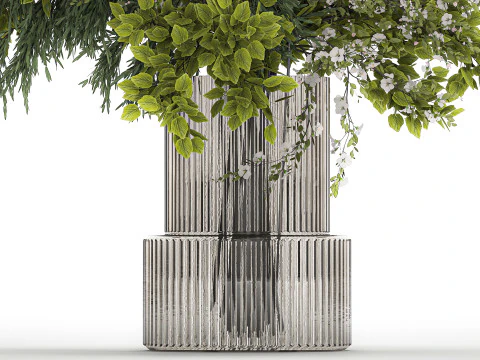 Bouquet Of Green Branches From The Garden 3D Model