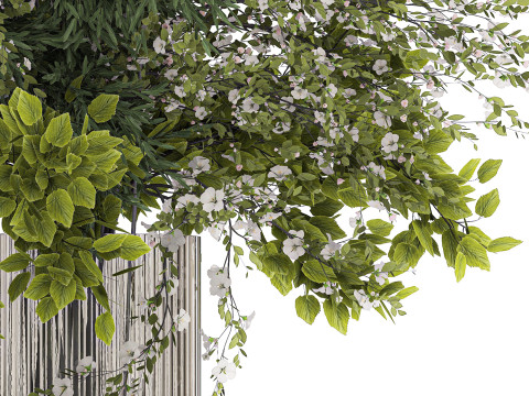 Bouquet Of Green Branches From The Garden Modello 3D