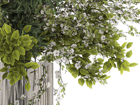 Bouquet Of Green Branches From The Garden 3D Model