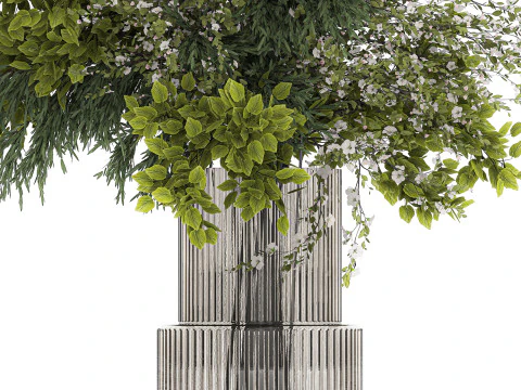 Bouquet Of Green Branches From The Garden 3D Model