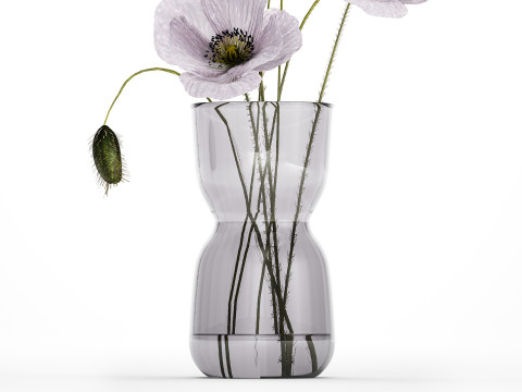 Bouquet Of Purple Flowers Icelandic Poppy 456 3D Model