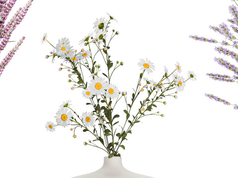 Collection Of Small Bouquets Of Flowers Vases 476 3Dモデル
