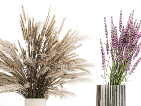 Collection Of Small Bouquets Of Flowers Vases 476 3Dモデル
