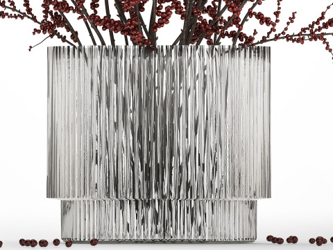 Beautiful bouquet of branches with red berries 481 3D-Modell