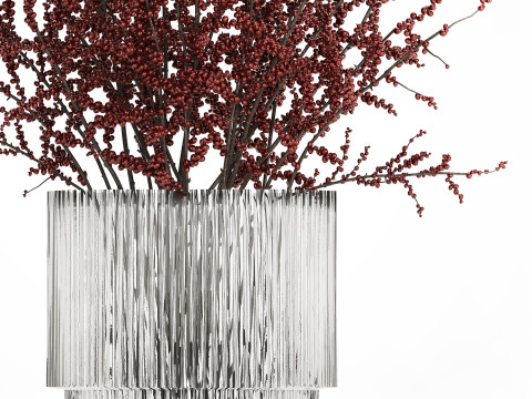 Beautiful bouquet of branches with red berries 481 3D-Modell