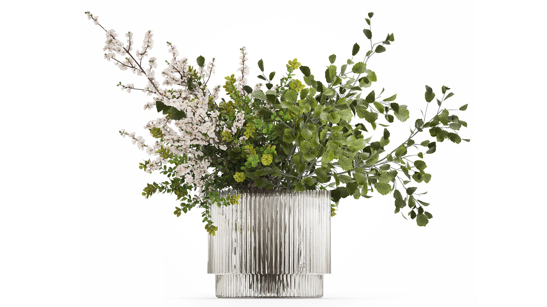 Beautiful Bouquet Of Cherry Blossom Branches 482 3D Model .c4d .max .obj .3ds .fbx .stl .blend 