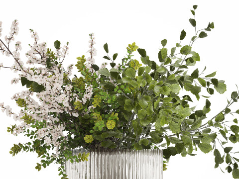 Beautiful Bouquet Of Cherry Blossom Branches 482 Model 3D