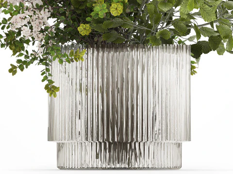 Beautiful Bouquet Of Cherry Blossom Branches 482 3D Model