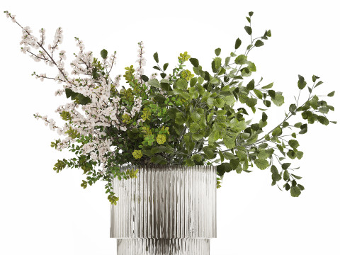 Beautiful Bouquet Of Cherry Blossom Branches 482 Model 3D