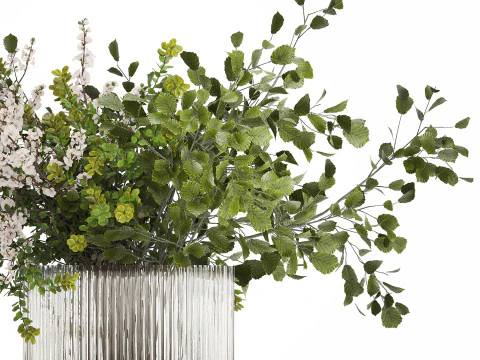 Beautiful Bouquet Of Cherry Blossom Branches 482 3D Model