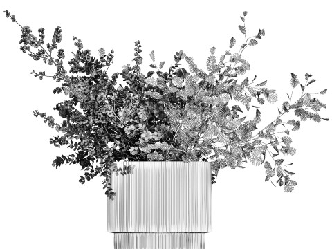 Beautiful Bouquet Of Cherry Blossom Branches 482 Model 3D