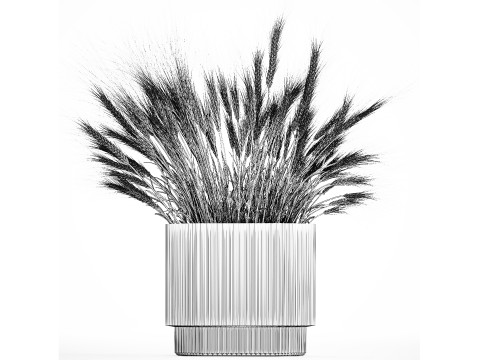 Summer Bouquet Of Wild Flowers Wheat Spikelet 499 3D 模型