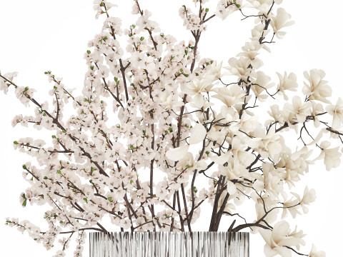 Bouquet Sakura Branches Cherry Blossom Magnolia 510 3D 모델