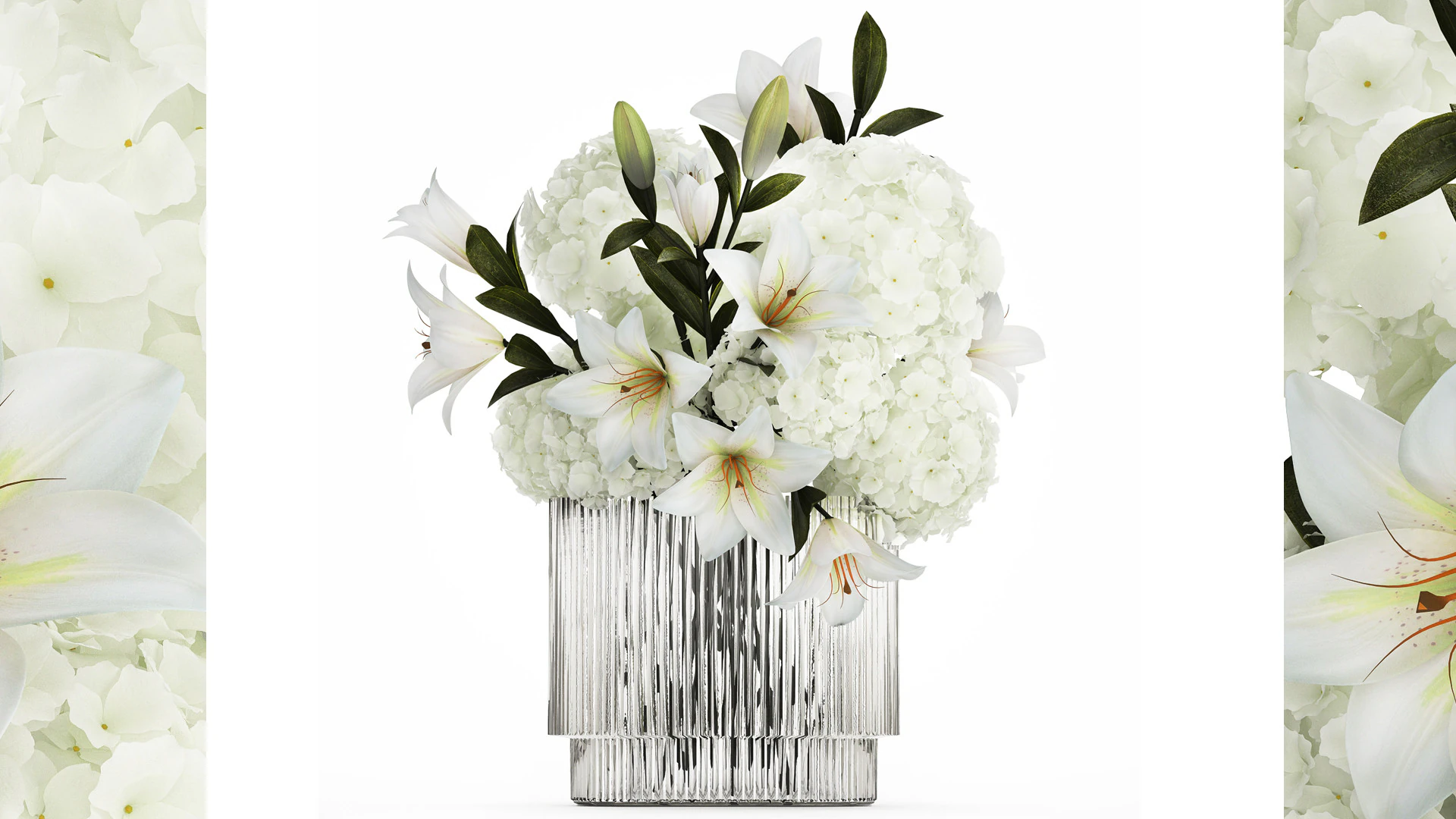 Bouquet Di Fiori Vaso Di Gigli Di Ortensie 511 Modello 3D .c4d .max .obj .3ds .fbx .stl .blend 