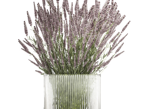 Bouquet Of Wild Flowers With Lavender Sage 513 3Dモデル