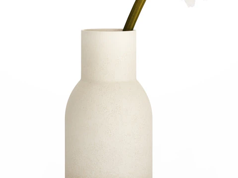 Small Bouquet Of White Flowers Gerbera Details 521 3D Model