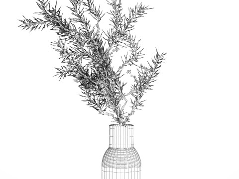 Bouquet Branches Yellow Berries Sea Buckthorn 523 Modelo 3D