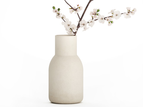 Bouquet Of Cherry Blossom Branches And Sakura 527 3D Модель